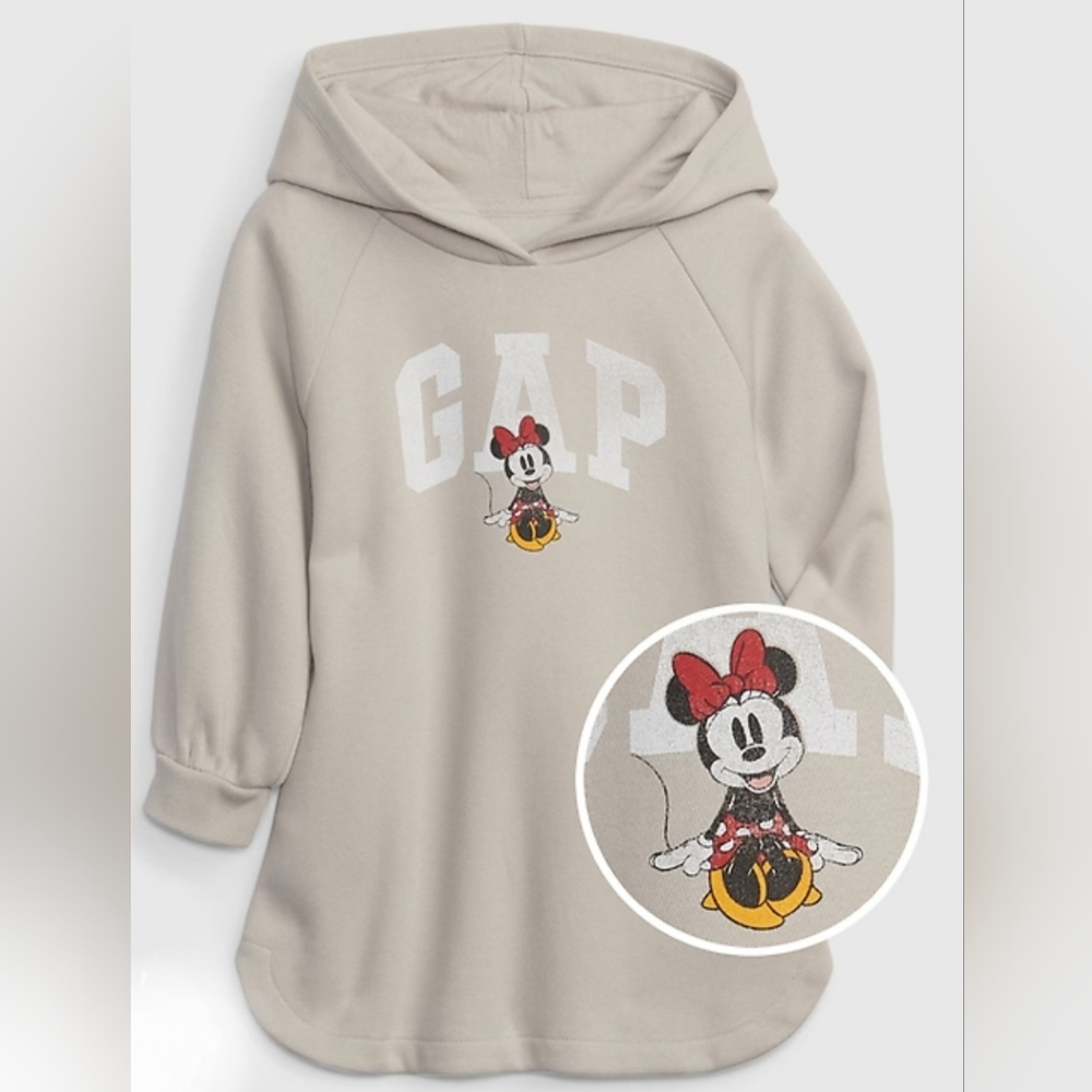 Gap × Disney Toddler Minnie Mouse Sweatshirt Dress.